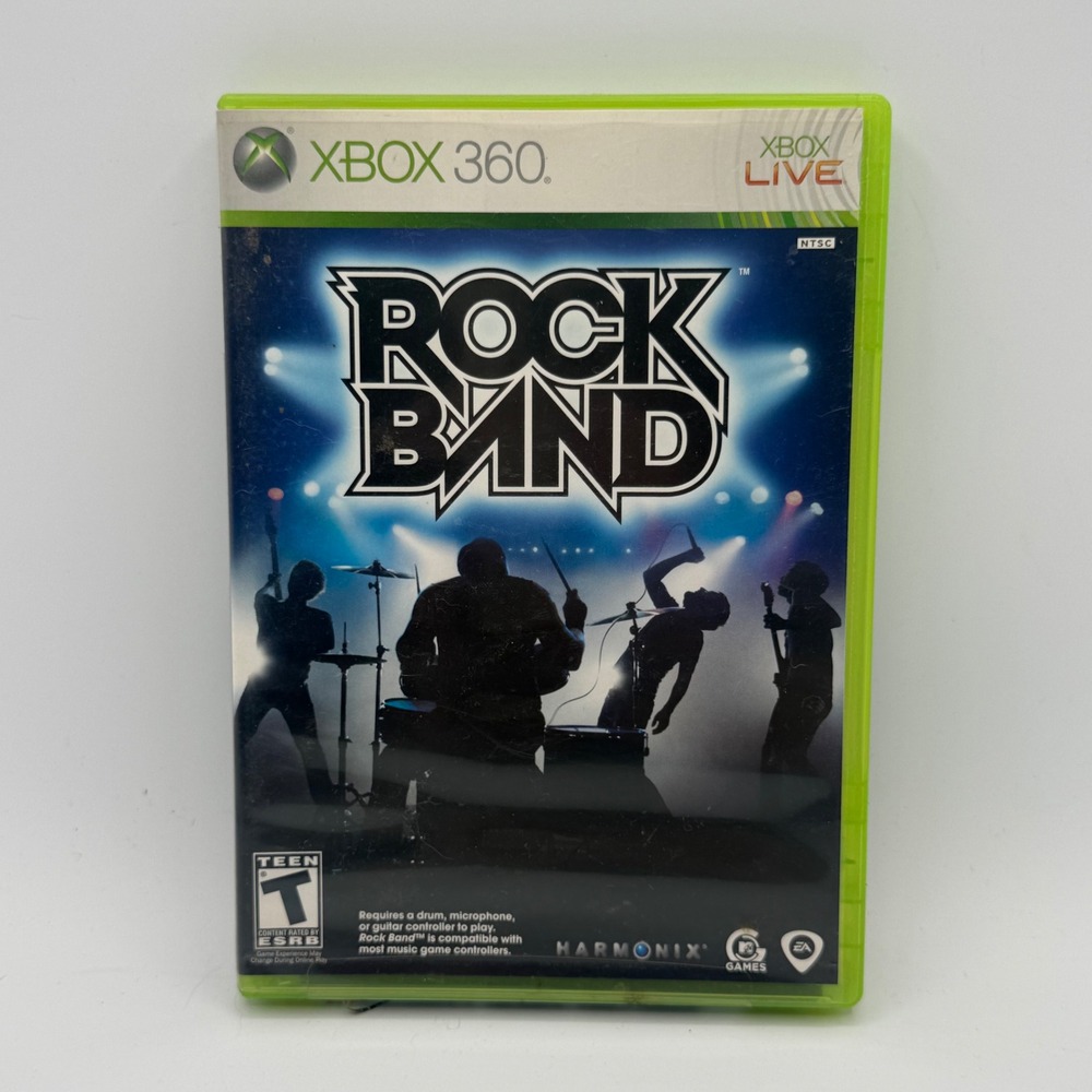 EA Rock Band Video Game Xbox 360 OS Green Excellent CIB Music Rhythm